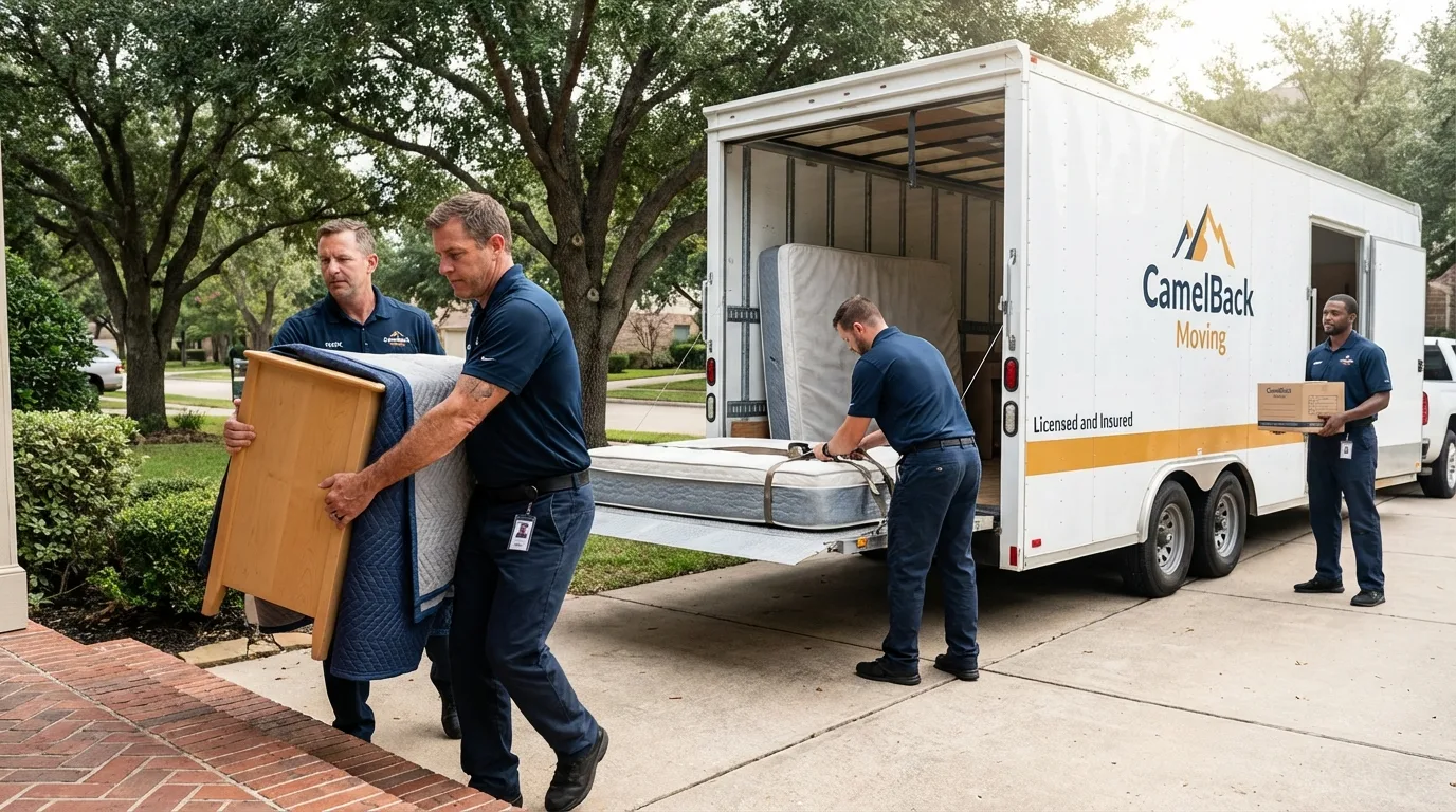 Crew loading residential truck for cross-state move from Kittitas, WA