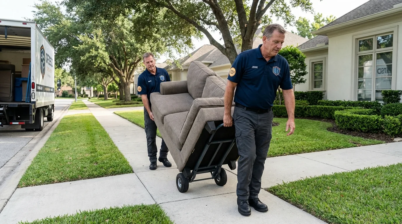 Local residential moving crew loading furniture in Kittitas, WA